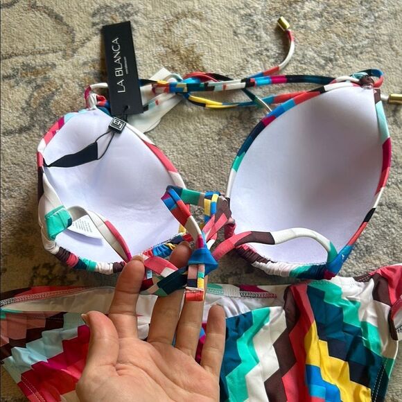 NWT Trina Turk Multicolor Geometric Bikini - Picture 5 of 5